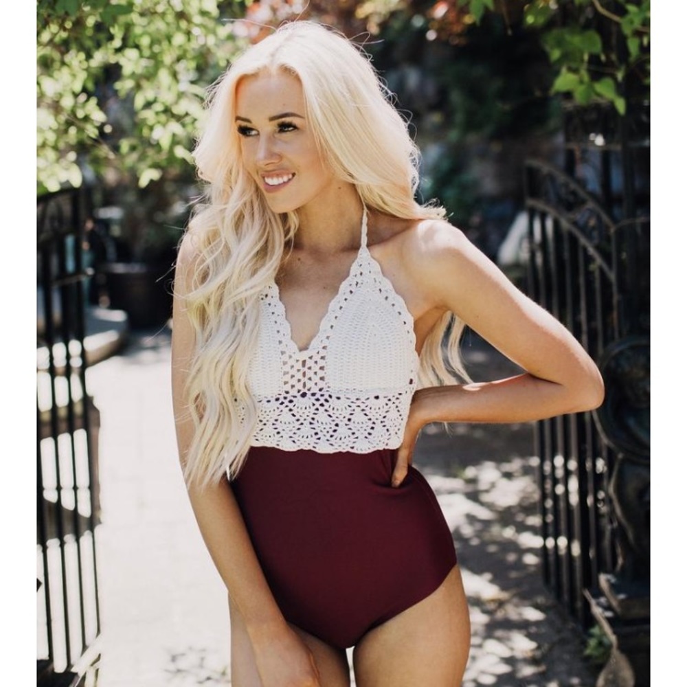 NAVY BLUE Crochet Swimsuit ☀️